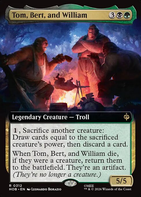 MTG Tom, Bert, and William HOB 312 Extended Art Nonfoil