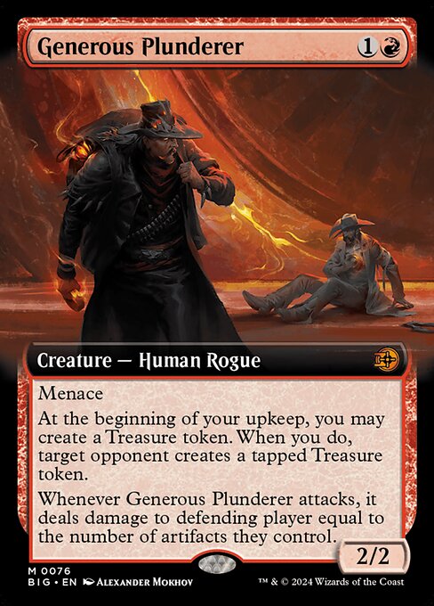 MTG Generous Plunderer BIG 076 Extended Art Foil