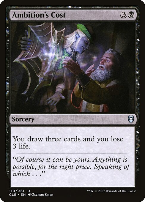MTG Ambition's Cost CLB 110 Regular Foil