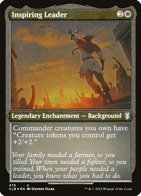 MTG Inspiring Leader CLB 475 Foil Etched Frame Etched