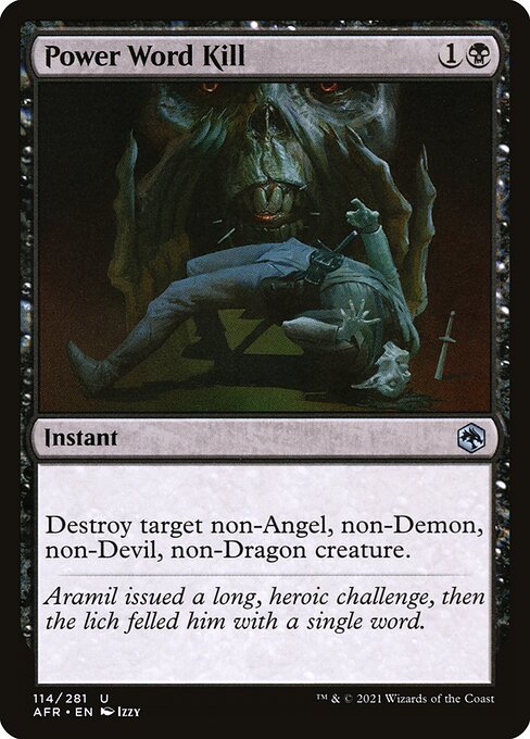 MTG Power Word Kill AFR 114 Regular Foil