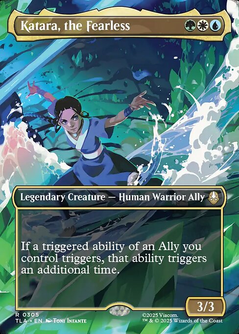 MTG Katara, the Fearless TLA 305 Borderless Scene Foil