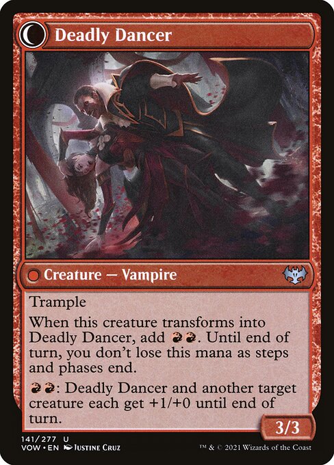 MTG Alluring Suitor // Deadly Dancer VOW 141 Standard Nonfoil reverse