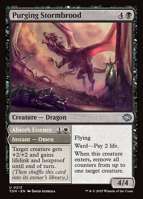MTG Purging Stormbrood // Absorb Essence TDM 213 Regular Nonfoil