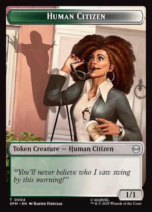 MTG Human Citizen Token SPM 004 Token Nonfoil
