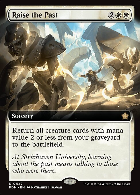 MTG Raise the Past FDN 447 Extended Art Nonfoil
