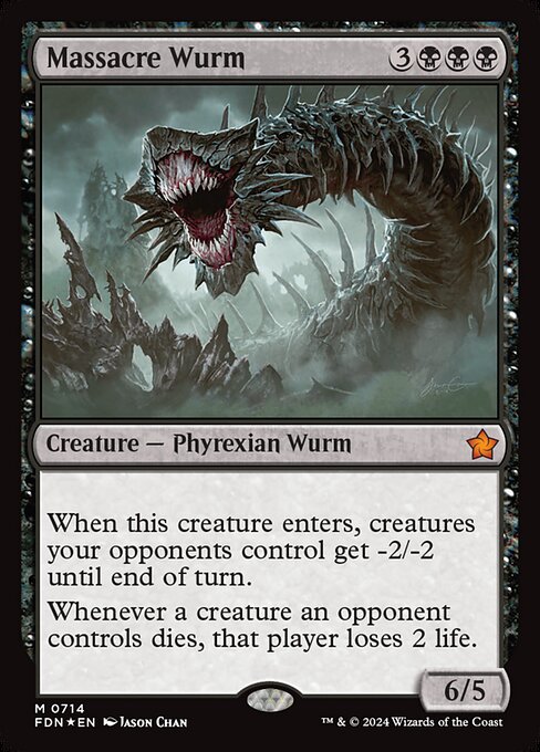 MTG Massacre Wurm FDN 714 Starter Collection Foil