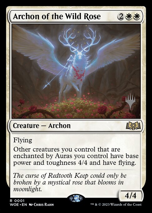 MTG Archon of the Wild Rose PWOE 001p Promo Pack Foil