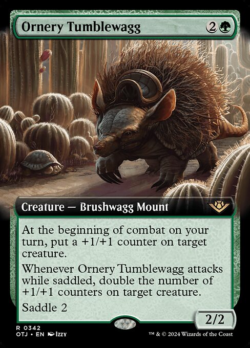 MTG Ornery Tumblewagg OTJ 342 Extended Art Foil