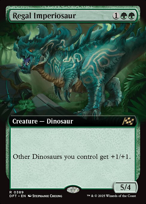 MTG Regal Imperiosaur DFT 389 Extended Art Nonfoil