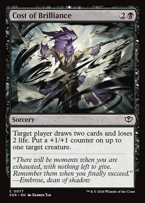 MTG Cost of Brilliance SOS 077 Regular Foil