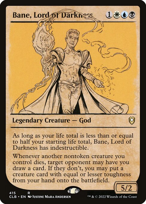 MTG Bane, Lord of Darkness CLB 415 Showcase Rulebook Nonfoil