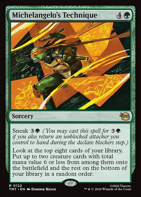 MTG Michelangelo's Technique TMT 122 Regular Foil
