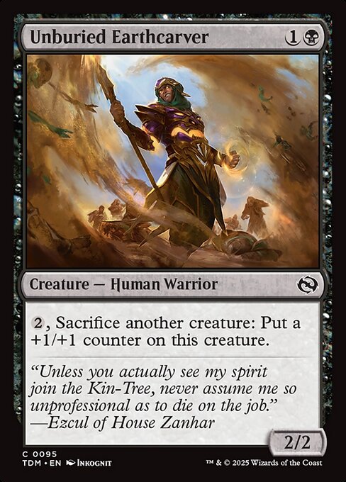 MTG Unburied Earthcarver TDM 095 Regular Foil