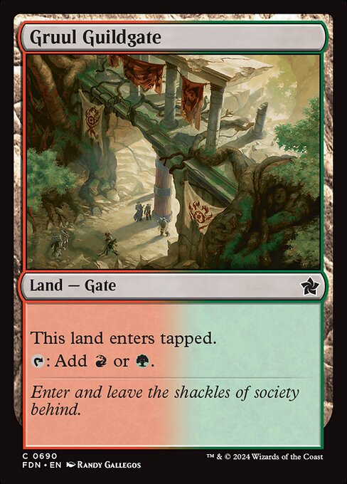 MTG Gruul Guildgate FDN 690 Starter Collection Nonfoil