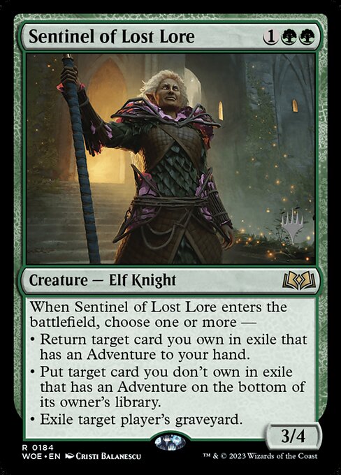 MTG Sentinel of Lost Lore PWOE 184p Promo Pack Foil