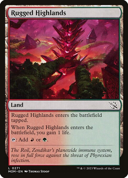 MTG Rugged Highlands MOM 271 Regular Nonfoil