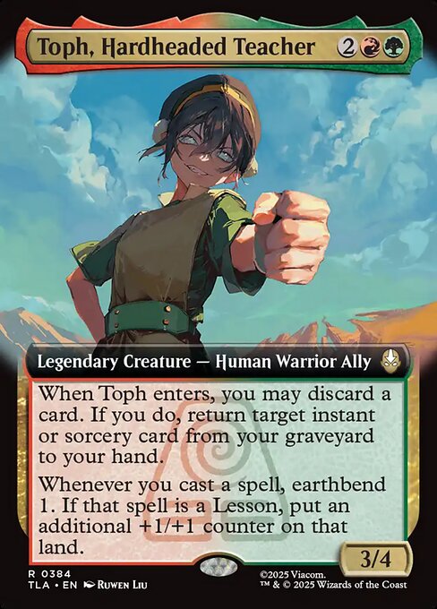MTG Toph, Hardheaded Teacher TLA 384 Extended Art Foil