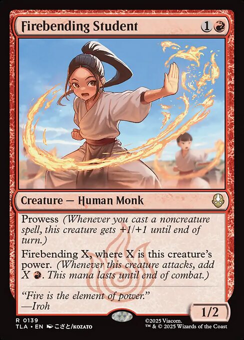 MTG Firebending Student TLA 139 Regular Foil