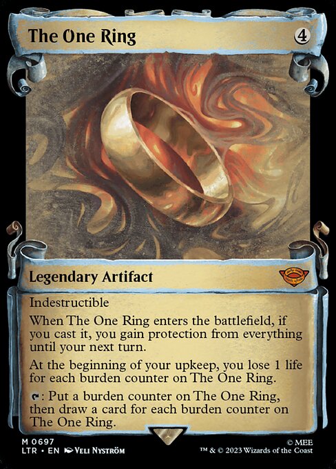 MTG The One Ring LTR 697 Showcase Scrolls of Middle-earth Silver Foil
