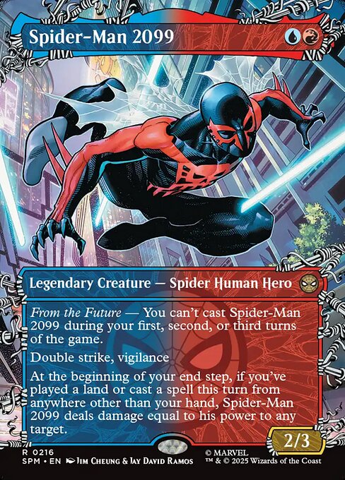 MTG Spider-Man 2099 SPM 216 Borderless Web-Slinger Nonfoil