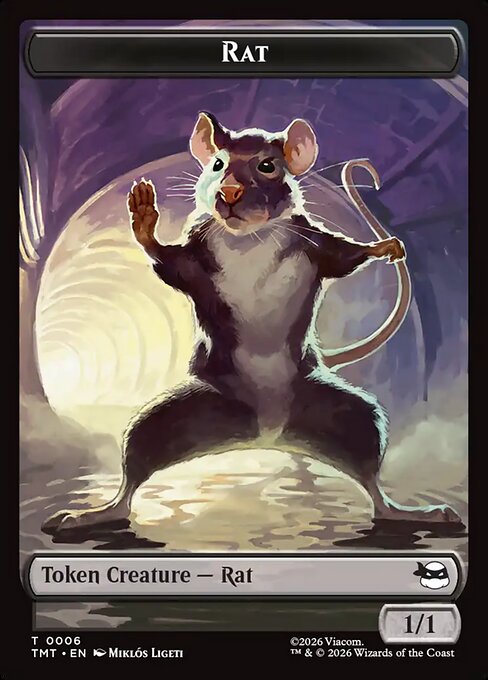 MTG Rat Token TMT 006 Token Foil