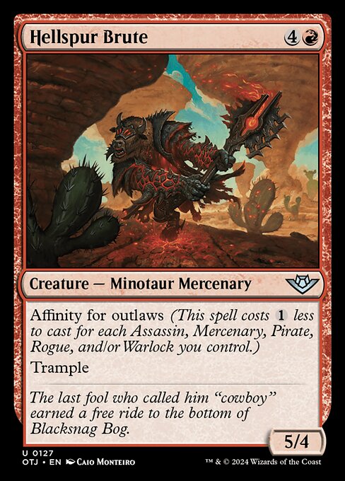 MTG Hellspur Brute OTJ 127 Regular Foil