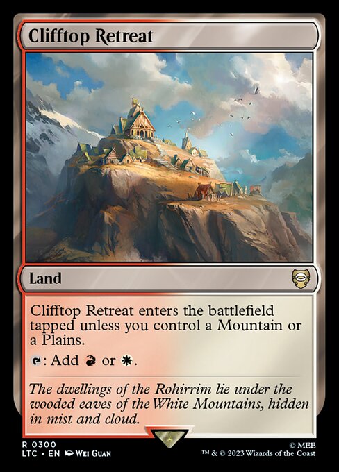 MTG Clifftop Retreat LTC 300 Alternate Art Nonfoil