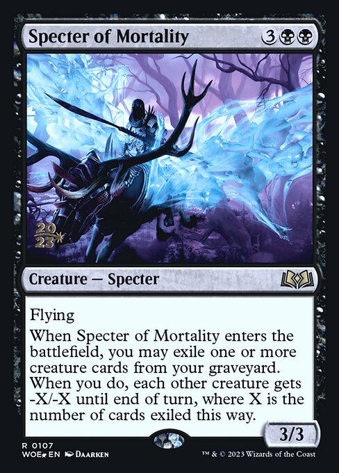 MTG Specter of Mortality PWOE 107s Prerelease Foil