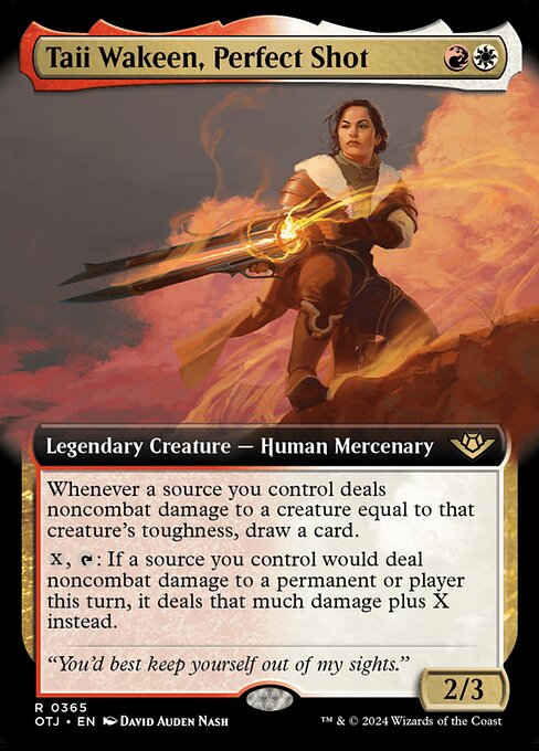 MTG Taii Wakeen, Perfect Shot OTJ 365 Extended Art Nonfoil