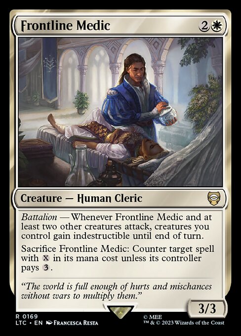 MTG Frontline Medic LTC 169 Alternate Art Nonfoil