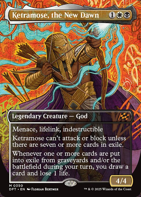 MTG Ketramose, the New Dawn DFT 350 Borderless Graffiti Giant Nonfoil
