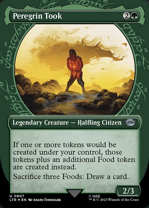 MTG Peregrin Took LTR 807 Borderless Surge Foil