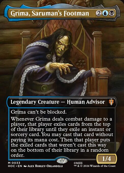 MTG Gríma, Saruman's Footman HOC 033 Regular Nonfoil