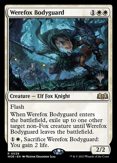 MTG Werefox Bodyguard PWOE 039p Promo Pack Nonfoil