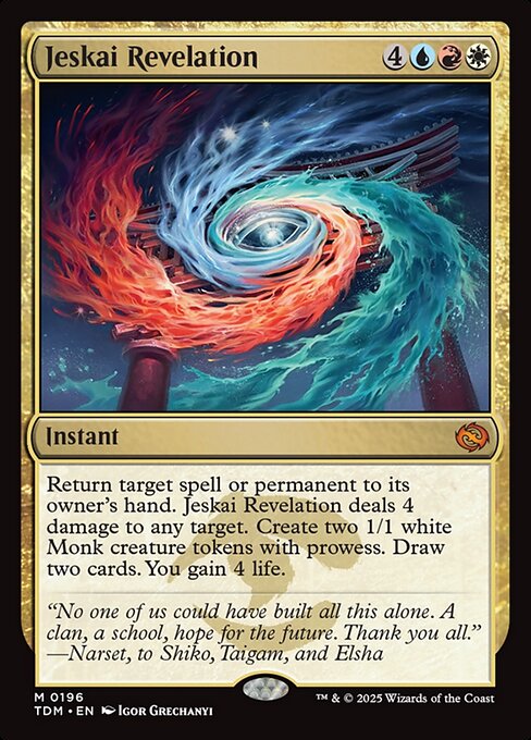 MTG Jeskai Revelation TDM 196 Regular Nonfoil