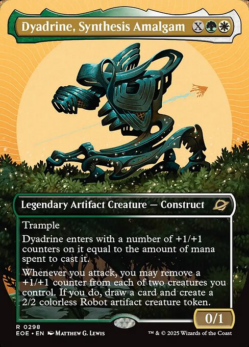 MTG Dyadrine, Synthesis Amalgam EOE 298 Borderless Triumphant Foil