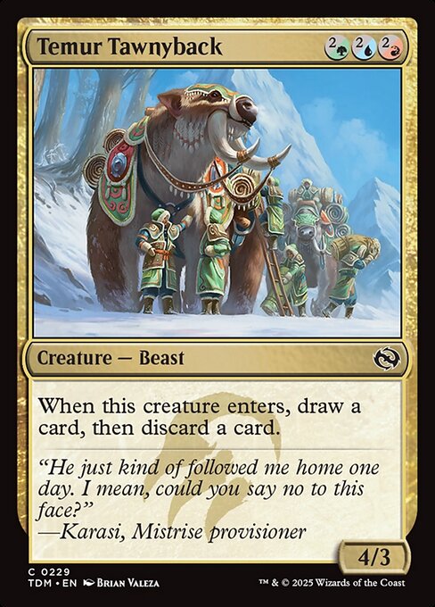 MTG Temur Tawnyback TDM 229 Regular Nonfoil