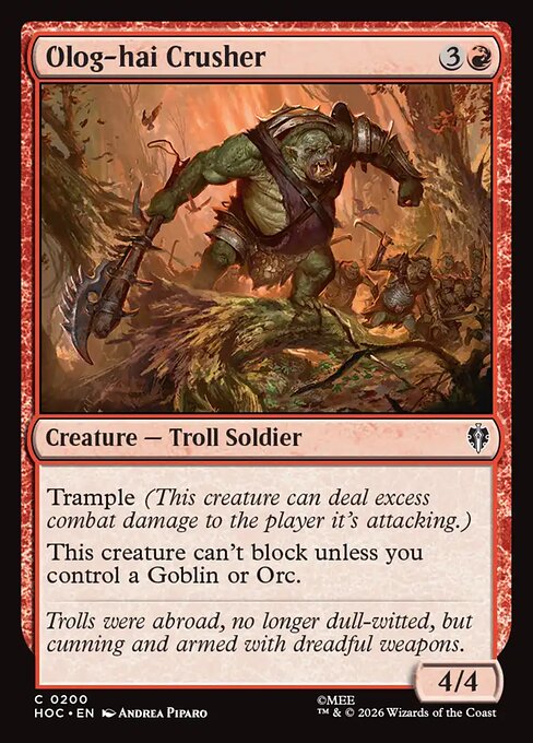 MTG Olog-hai Crusher HOC 200 Regular Foil