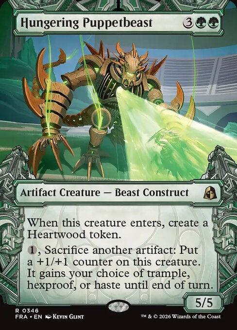 MTG Hungering Puppetbeast FRA 346 Sculptor's Stronghold Nonfoil front