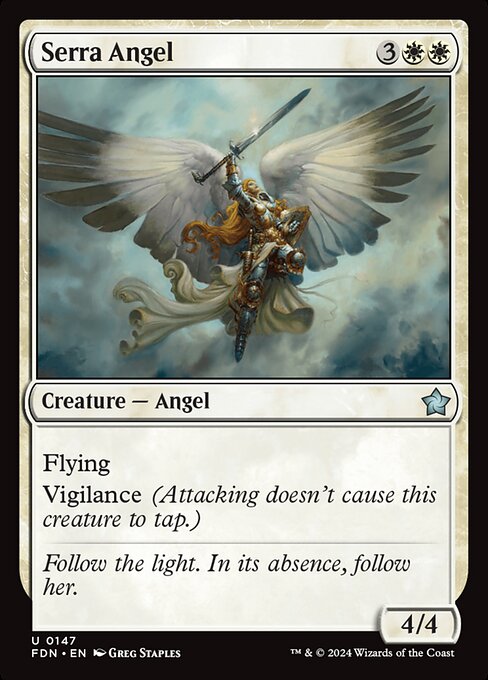 MTG Serra Angel FDN 147 Regular Foil