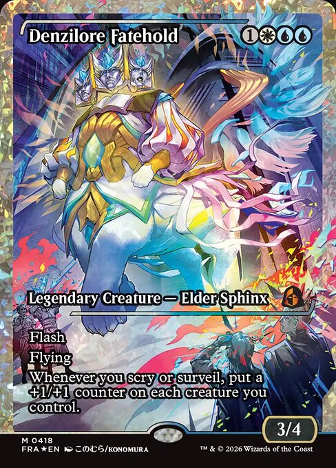 MTG Denzilore Fatehold FRA 418 Japan Showcase Fracture Foil front
