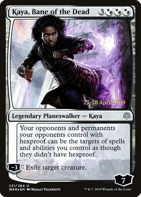 MTG Kaya, Bane of the Dead PWAR 231S Prerelease Promo Foil front