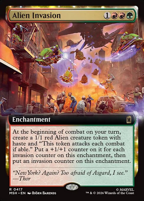 MTG Alien Invasion MSH 417 Extended Art Foil