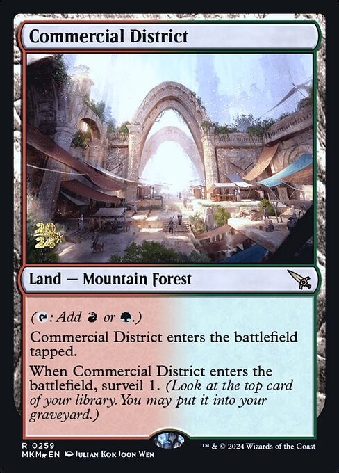 MTG Commercial District PMKM 259s Prerelease Foil