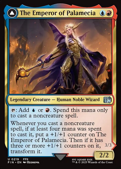 MTG The Emperor of Palamecia // The Lord Master of Hell FIN 219 Regular Foil