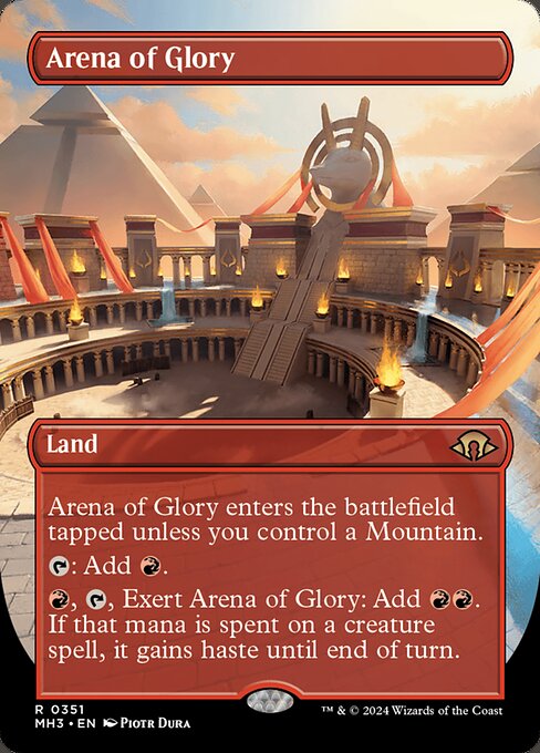 MTG Arena of Glory MH3 351 Borderless Land Foil