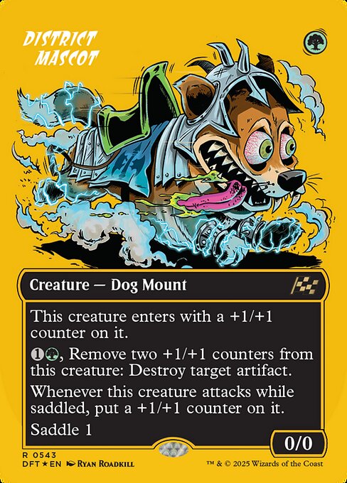 MTG District Mascot DFT 543 Borderless Rude Rider First-Place Foil