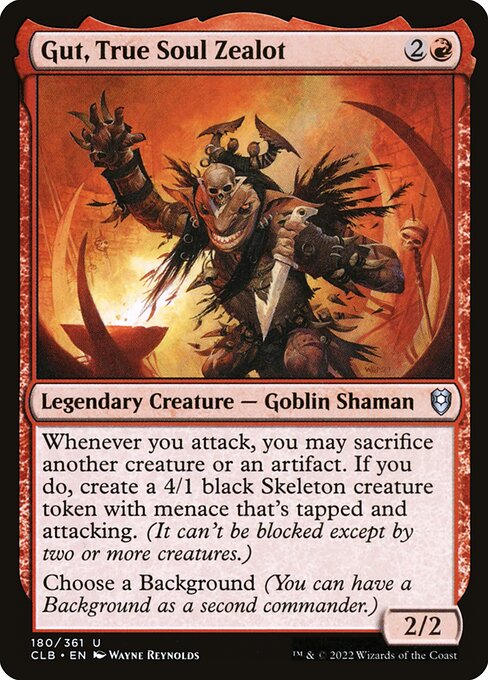 MTG Gut, True Soul Zealot CLB 180 Regular Nonfoil