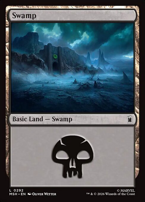 MTG Swamp MSH 292 Regular Foil